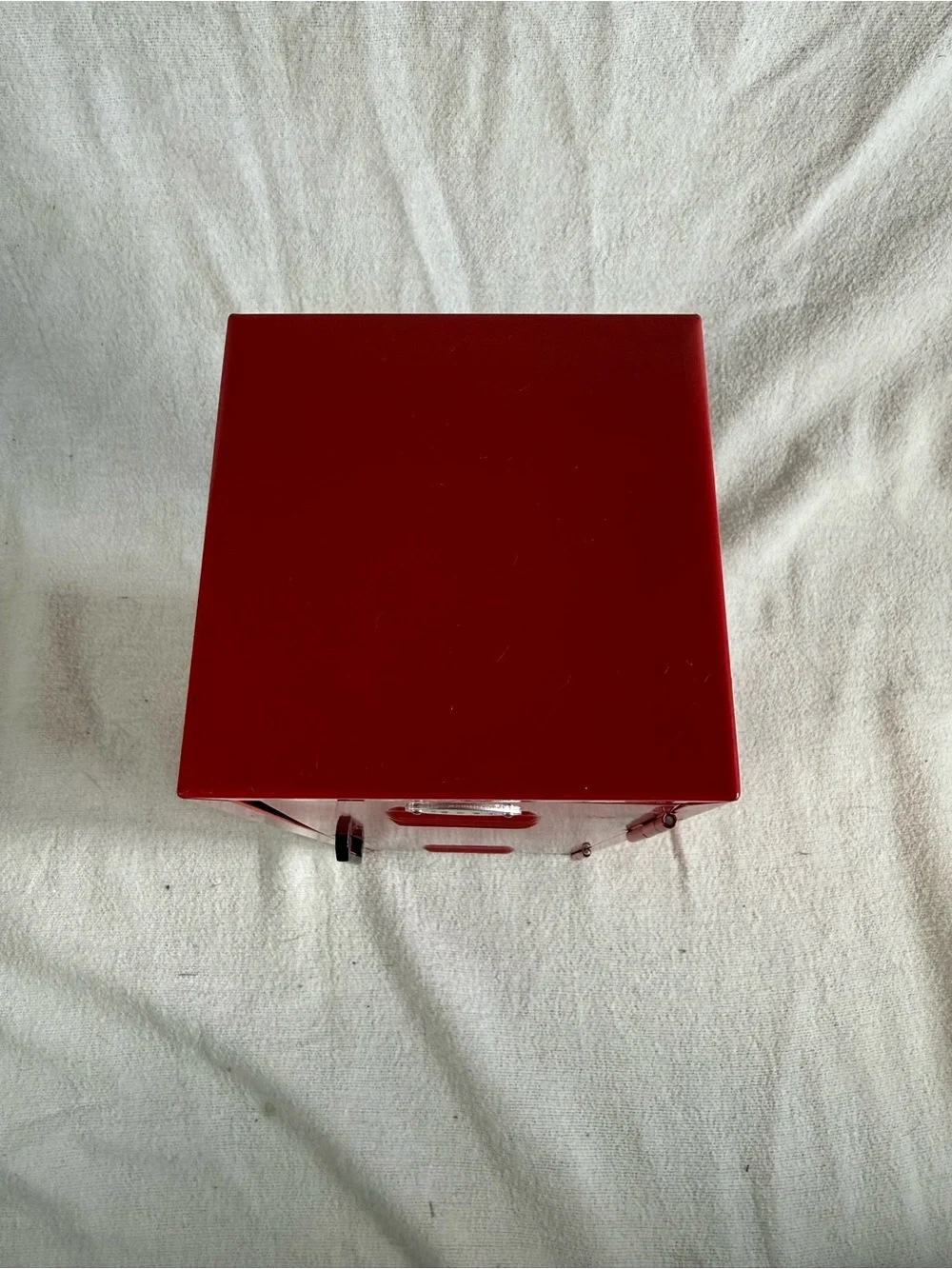 Y2K Red 11” Mini Metal Storage Locker with Lock and Key